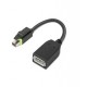 Lenovo 4X90Q93975 adaptador de cable de vídeo Mini DisplayPort DisplayPort Negro